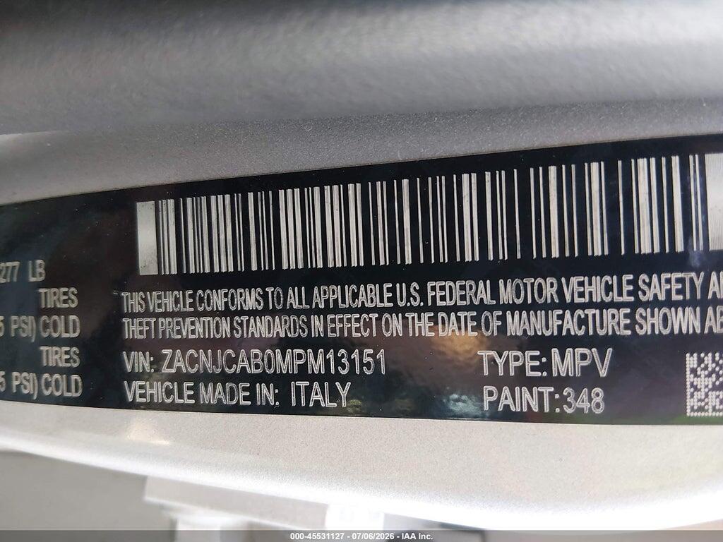 ZACNJCAB0MPM13151 2021 JEEP RENEGADE photo no. 9