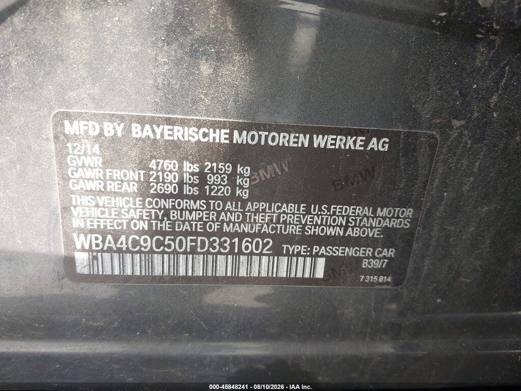 WBA4C9C50FD331602 2015 BMW 428 GRAN COUPE photo no. 9
