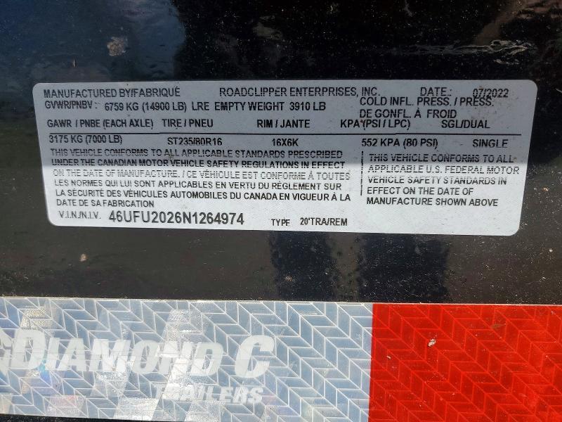 2022 DIAMOND C EQUIPMENT TRAILER — Фото 10 из 10