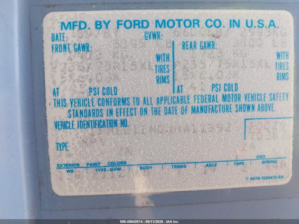 1FMEE11N0JHA11392 1988 FORD ECONOLINE photo no. 9