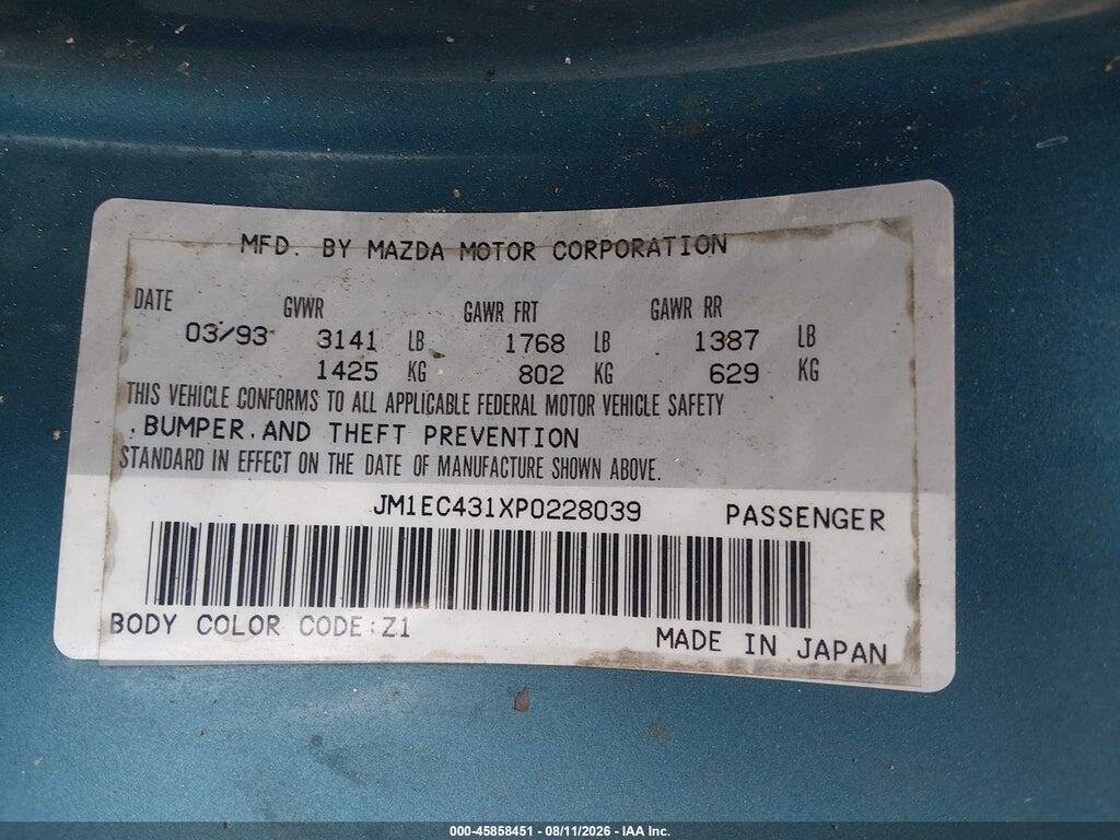 JM1EC431XP0228039 1993 MAZDA MX-3 photo no. 9