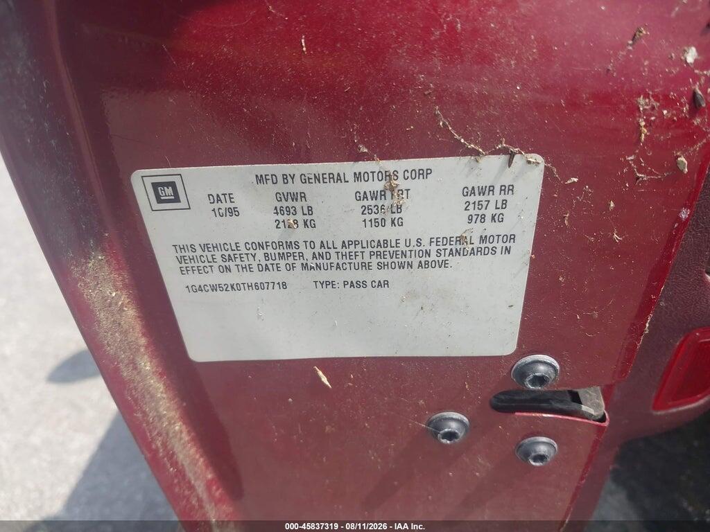 1G4CW52K0TH607718 1996 BUICK PARK AVENUE photo no. 9
