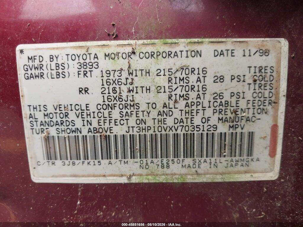 JT3HP10VXV7035129 1997 TOYOTA RAV4 photo no. 9