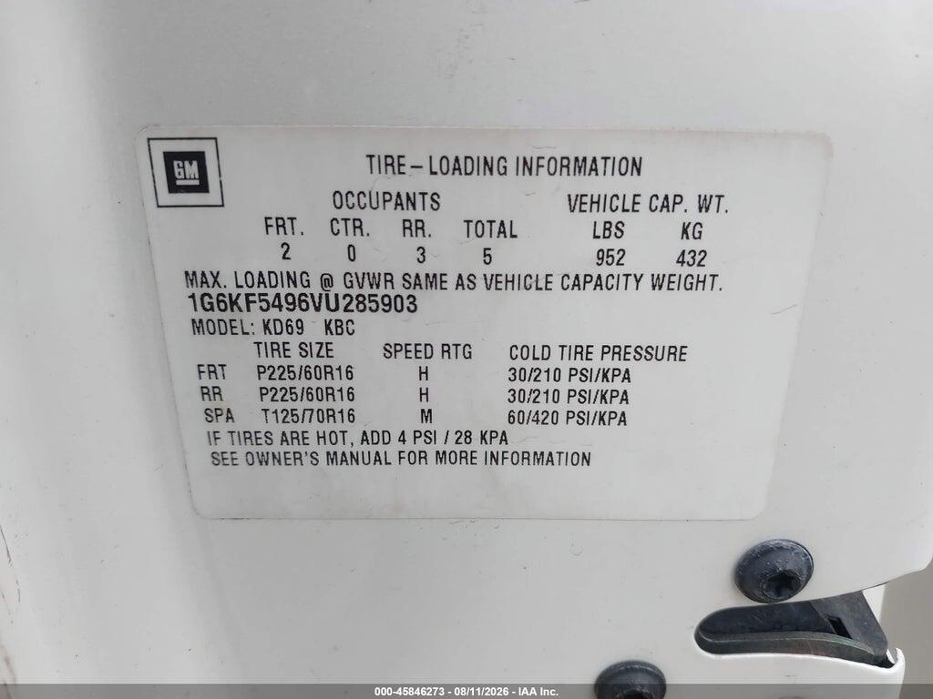 1G6KF5496VU285903 1997 CADILLAC DEVILLE photo no. 9