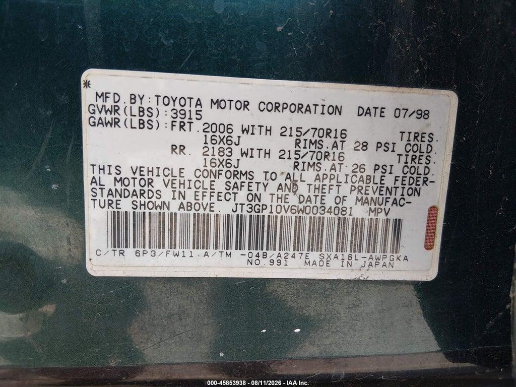 JT3GP10V6W0034081 1998 TOYOTA RAV4 photo no. 9