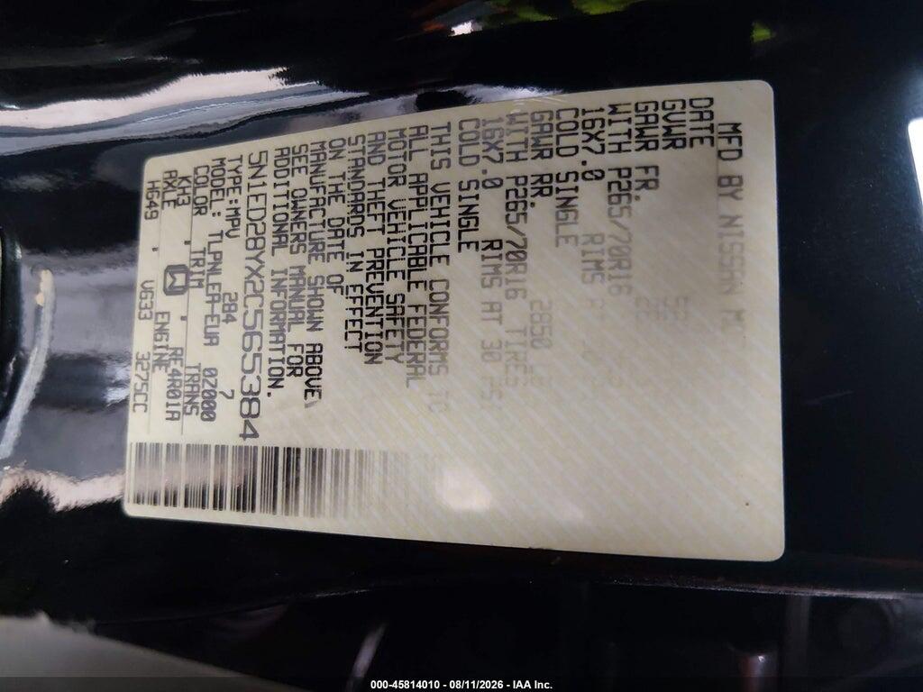 5N1ED28YX2C565384 2002 NISSAN XTERRA photo no. 9
