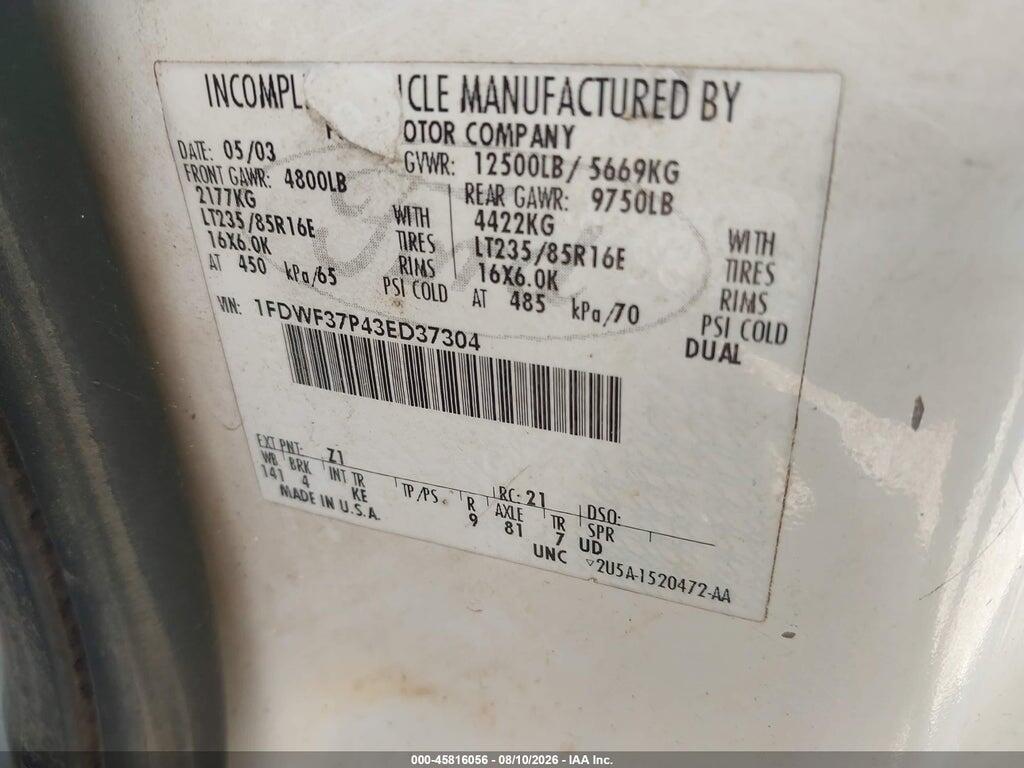 1FDWF37P43ED37304 2003 FORD F-350 photo no. 8