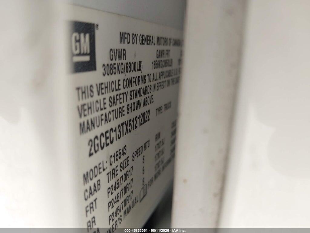 2GCEC13TX51212022 2005 CHEVROLET SILVERADO 1500 photo no. 9