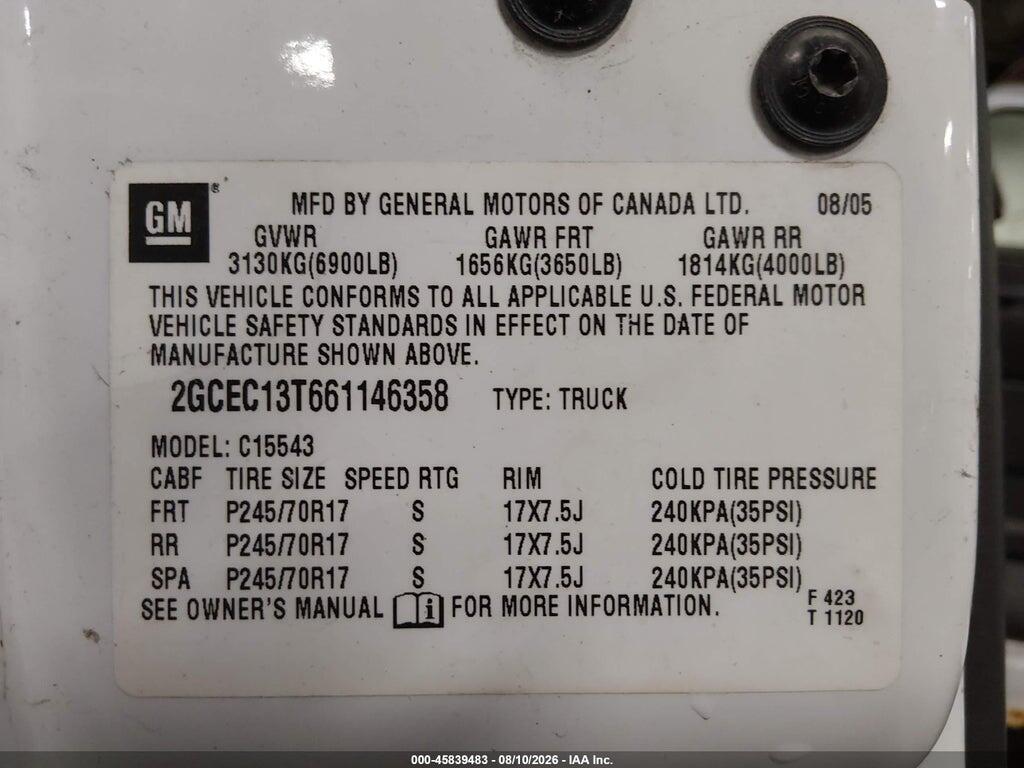 2GCEC13T661146358 2006 CHEVROLET SILVERADO 1500 photo no. 9