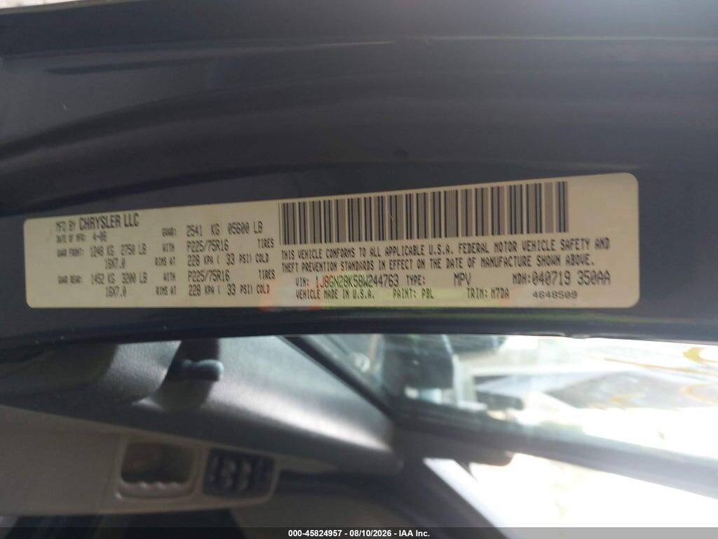 1J8GN28K58W244763 2008 JEEP LIBERTY photo no. 9
