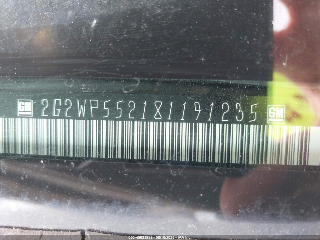 2G2WP552181191235 2008 PONTIAC GRAND PRIX photo no. 9