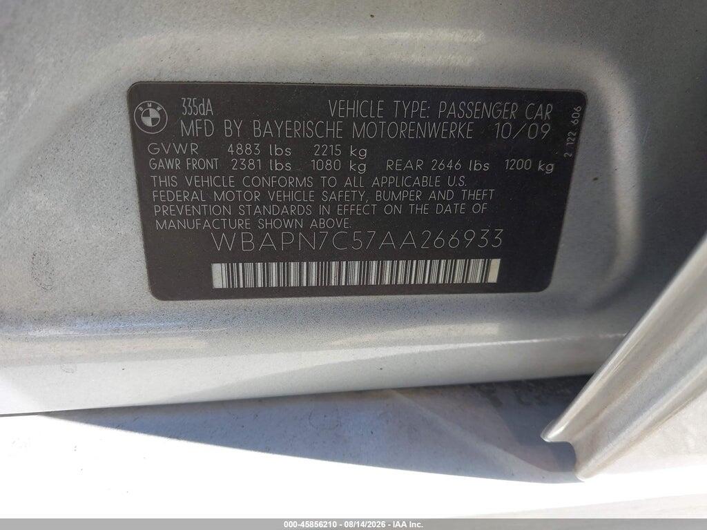 WBAPN7C57AA266933 2010 BMW 335D photo no. 9