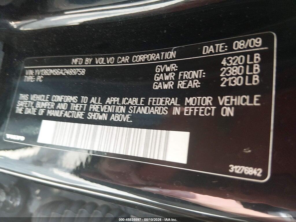 YV1382MS6A2489758 2010 VOLVO S40 photo no. 9