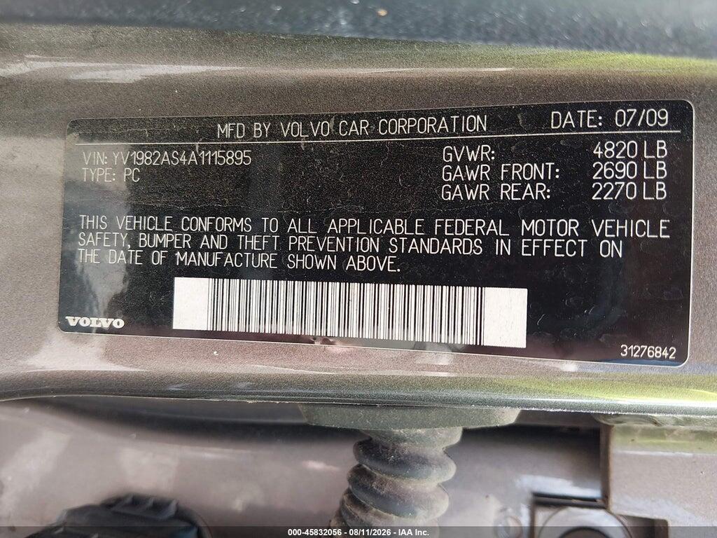 YV1982AS4A1115895 2010 VOLVO S80 photo no. 9