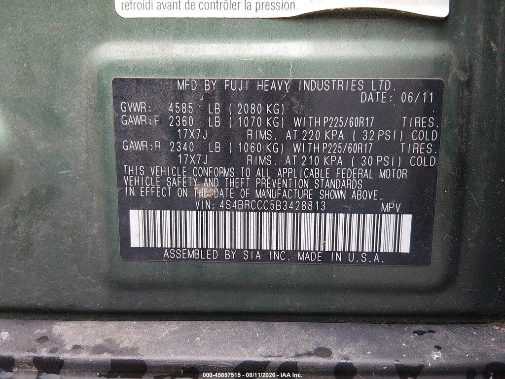 4S4BRCCC5B3428813 2011 SUBARU OUTBACK photo no. 9