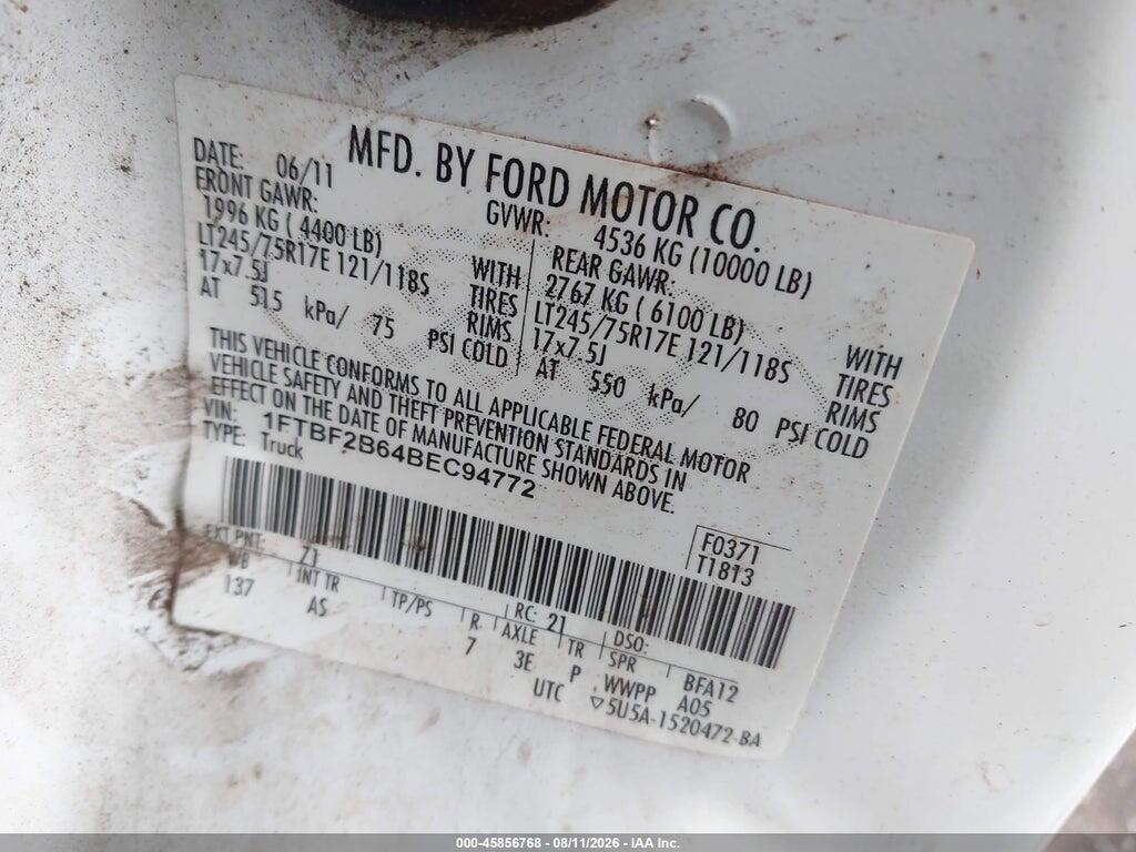 1FTBF2B64BEC94772 2011 FORD F-250 photo no. 9