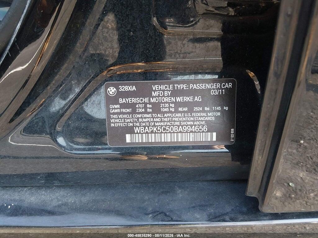 WBAPK5C50BA994656 2011 BMW 328I photo no. 9