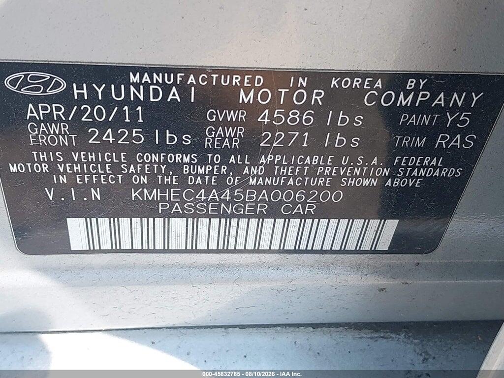 KMHEC4A45BA006200 2011 HYUNDAI SONATA photo no. 9