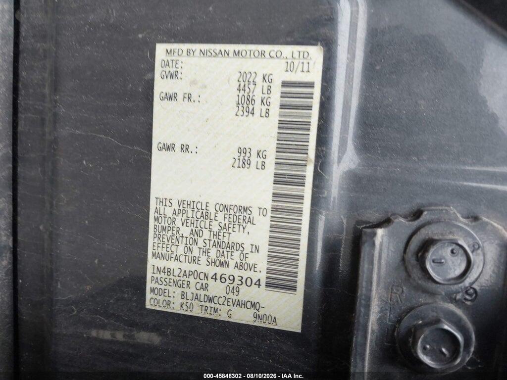 1N4BL2AP0CN469304 2012 NISSAN ALTIMA photo no. 9