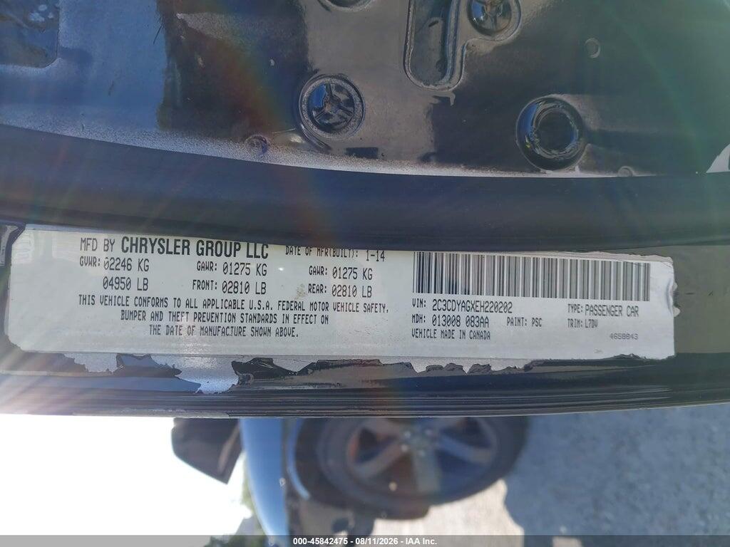 2C3CDYAG1CH292614 2012 DODGE CHALLENGER photo no. 9