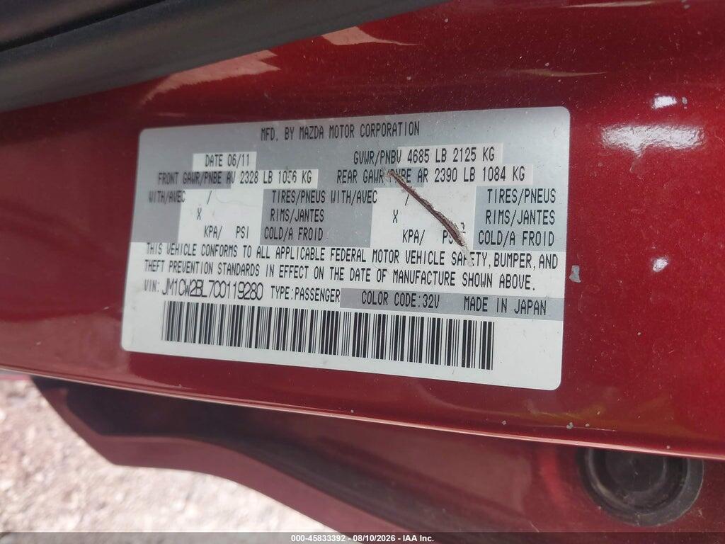 JM1CW2BL7C0119280 2012 MAZDA MAZDA5 photo no. 9