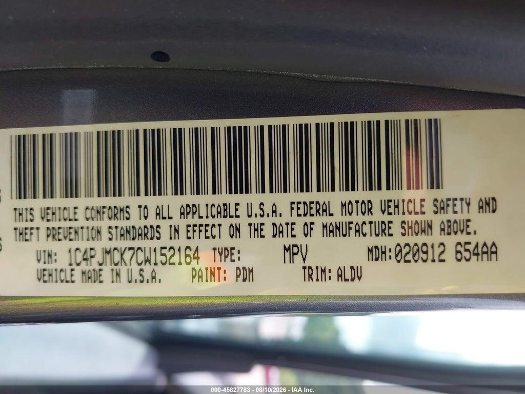 1C4PJMCK7CW152164 2012 JEEP LIBERTY photo no. 9