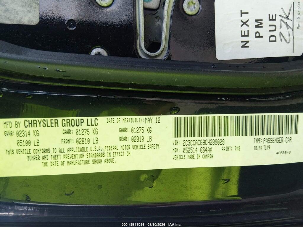 2C3CCACG9CH289029 2012 CHRYSLER 300 photo no. 9
