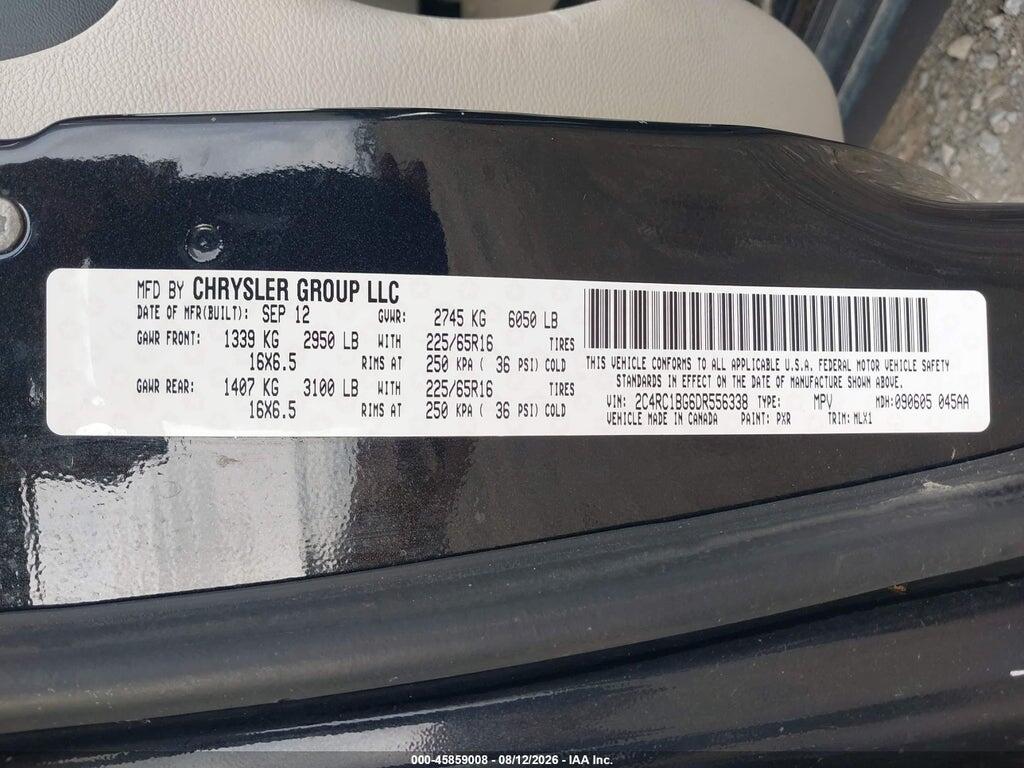 2C4RC1BG6DR556338 2013 CHRYSLER TOWN & COUNTRY photo no. 9