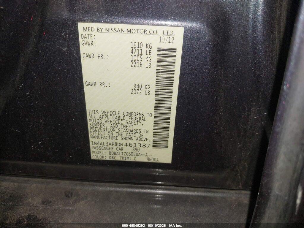1N4AL3AP8DN461387 2013 NISSAN ALTIMA photo no. 9