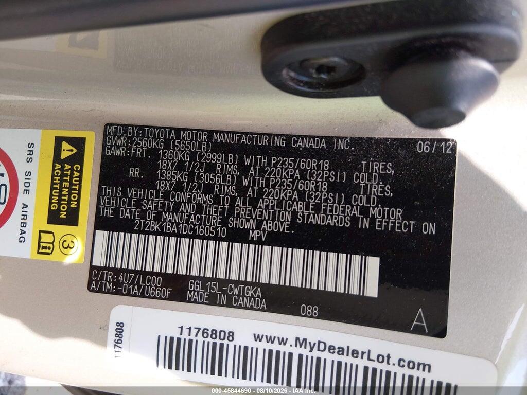 2T2BK1BA1DC160510 2013 LEXUS RX 350 photo no. 9