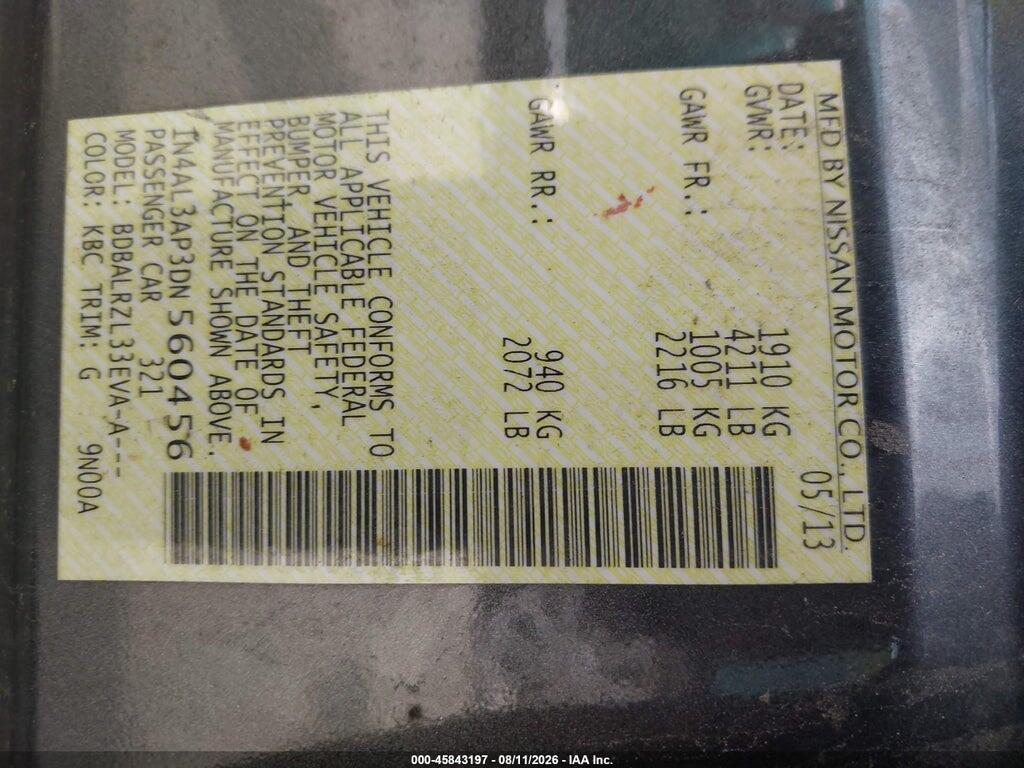 1N4AL3AP3DN560456 2013 NISSAN ALTIMA photo no. 9