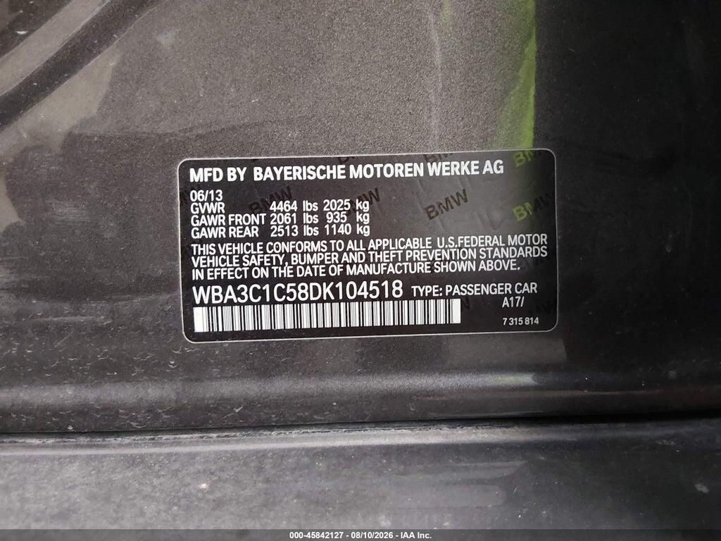 WBA3C1C58DK104518 2013 BMW 328I photo no. 9