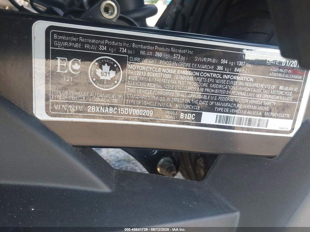 2BXNABC15DV000209 2013 CAN-AM SPYDER ROADSTER photo no. 10