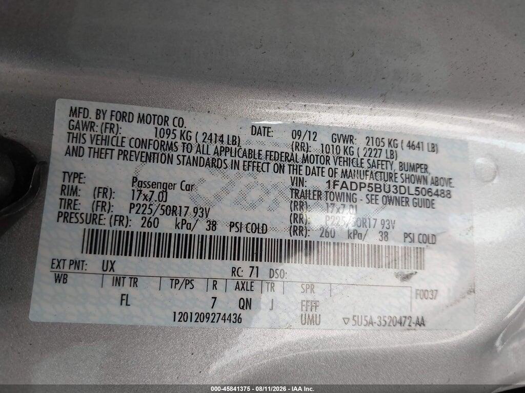 1FADP5BU3DL506488 2013 FORD C-MAX HYBRID photo no. 9