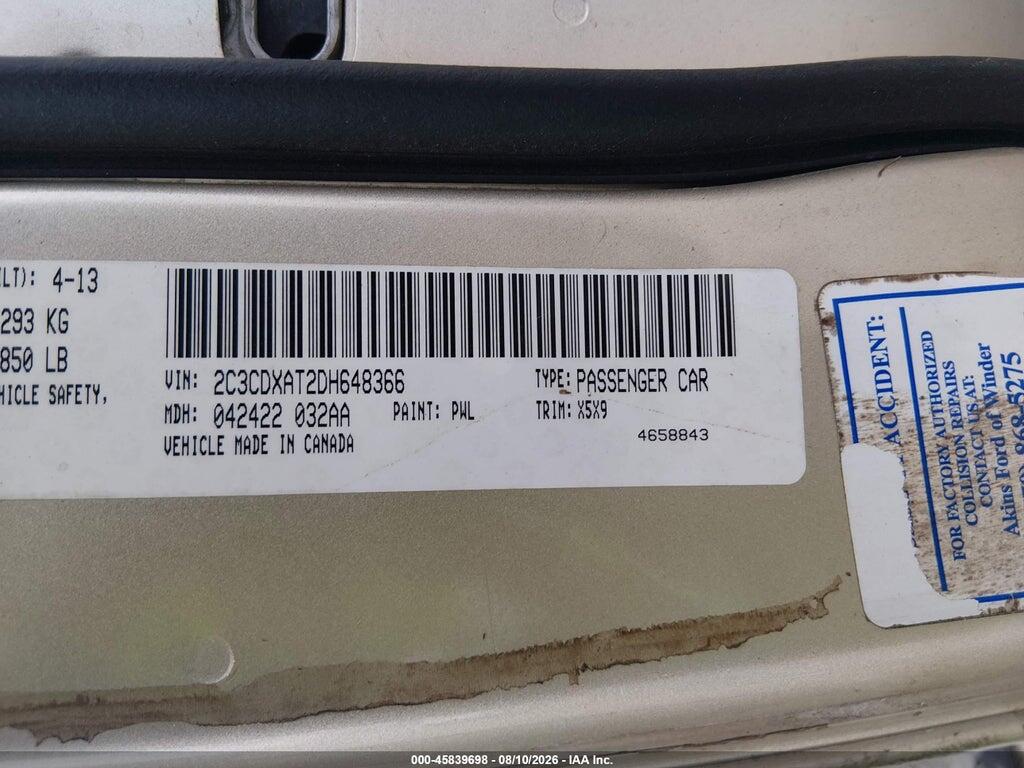 2C3CDXAT2DH648366 2013 DODGE CHARGER photo no. 9