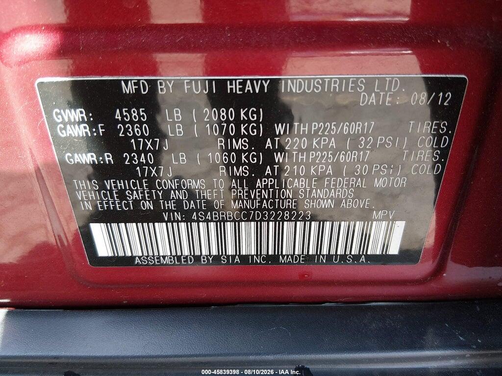 4S4BRBCC7D3228223 2013 SUBARU OUTBACK photo no. 9