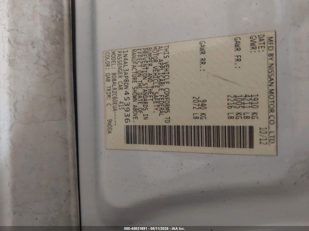 1N4AL3AP8DN453936 2013 NISSAN ALTIMA photo no. 9