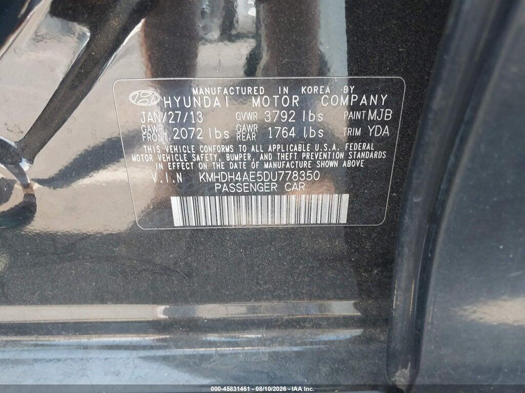 KMHDH4AE5DU778350 2013 HYUNDAI ELANTRA photo no. 9