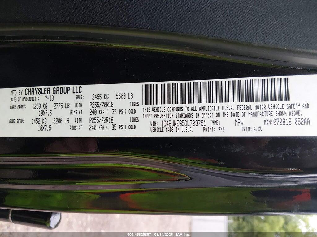 1C4BJWEG5DL703791 2013 JEEP WRANGLER UNLIMITED photo no. 9