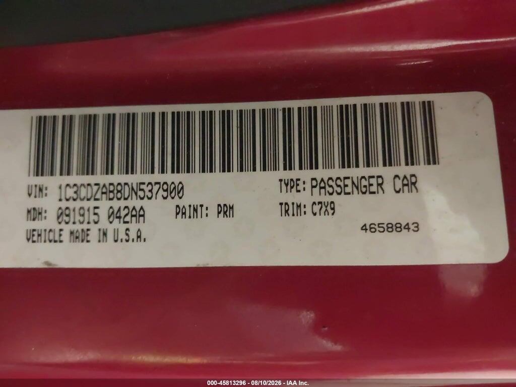 1C3CDZAB8DN537900 2013 DODGE AVENGER photo no. 9