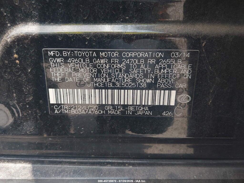 JTHCE1BL3E5025138 2014 LEXUS GS 350 photo no. 9