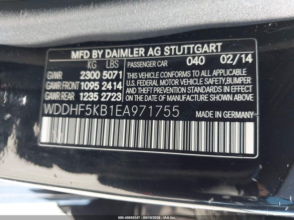 WDDHF5KB1EA971755 2014 MERCEDES-BENZ E 350 photo no. 9
