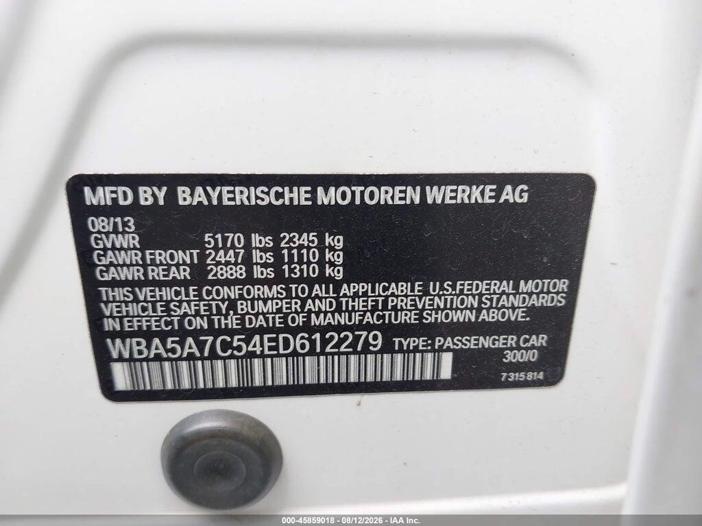 WBA5A7C54ED612279 2014 BMW 528I photo no. 9