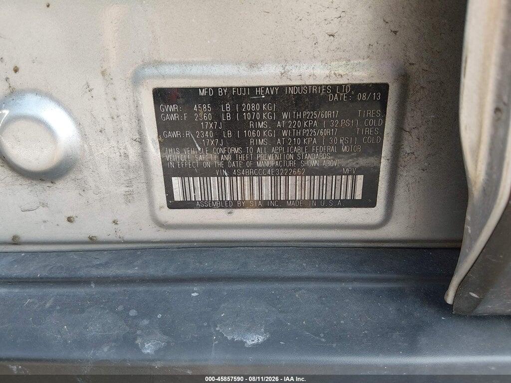 4S4BRCCC4E3222662 2014 SUBARU OUTBACK photo no. 9