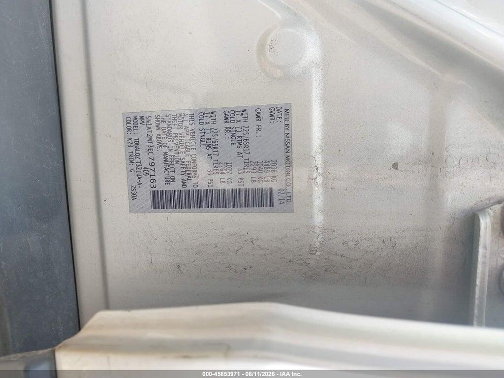 5N1AT2MT3EC797163 2014 NISSAN ROGUE photo no. 9