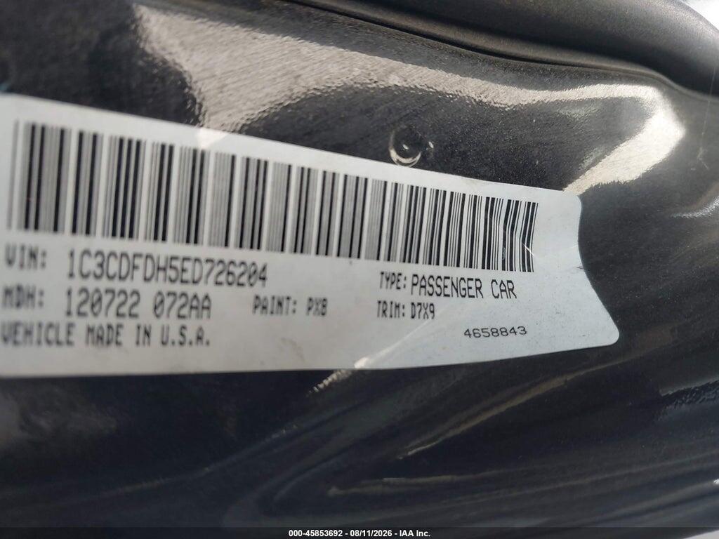 1C3CDFDH5ED726204 2014 DODGE DART photo no. 9