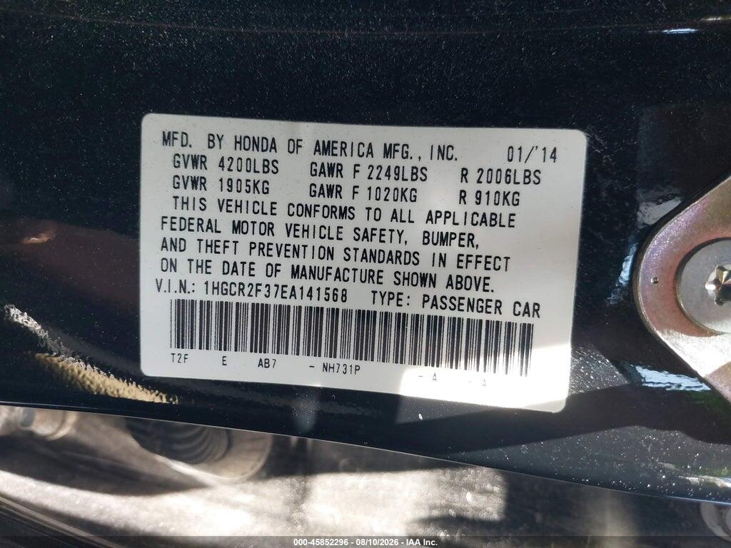 1HGCR2F37EA141568 2014 HONDA ACCORD photo no. 9