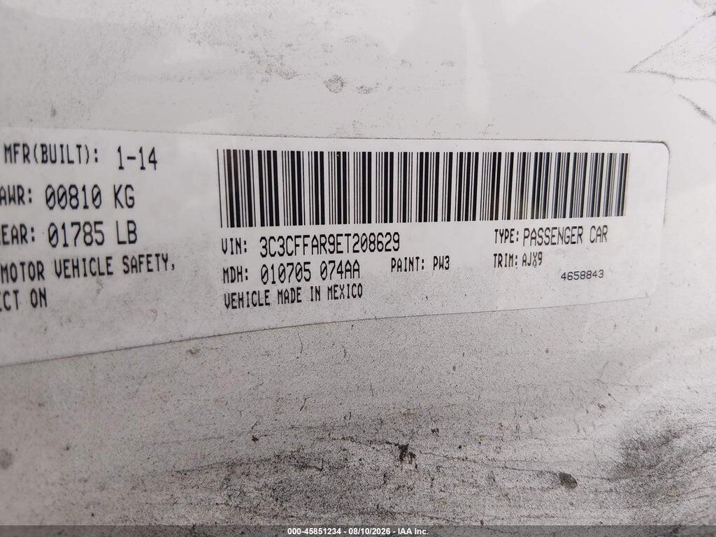 3C3CFFAR9ET208629 2014 FIAT 500 photo no. 9