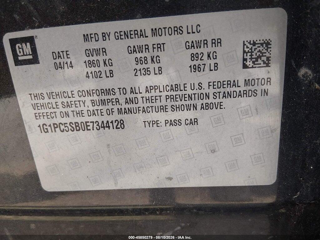 1G1PC5SB0E7344128 2014 CHEVROLET CRUZE photo no. 9