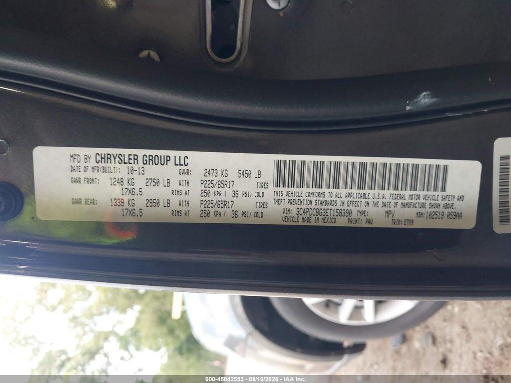 3C4PDCBG3ET158390 2014 DODGE JOURNEY photo no. 9